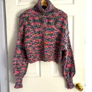 Wild Fable multicolored cropped sweater. Size small